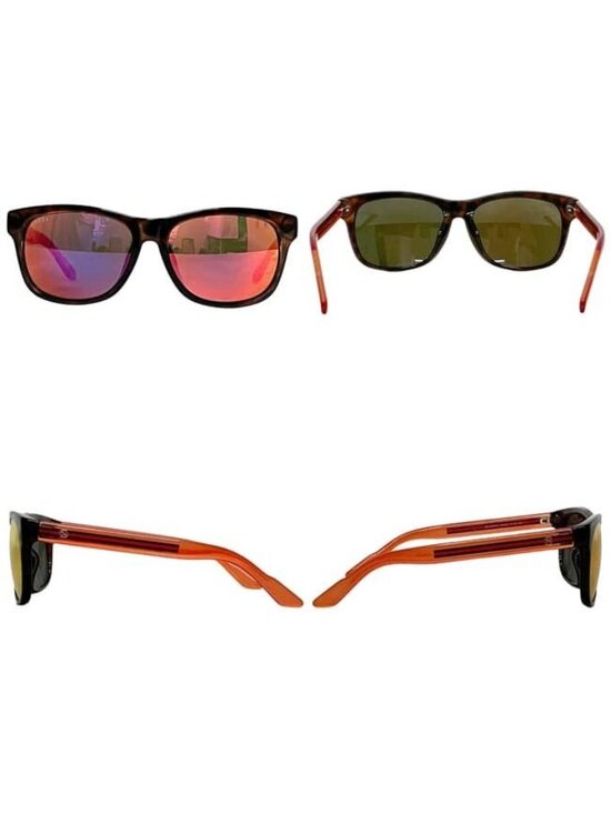 Gucci Sunglasses Mirror Orange Sherry Interlocking Lens Acetate Eyewear main image 9